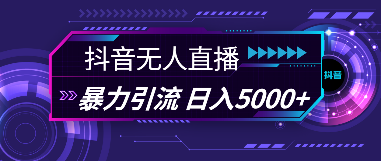 （11709期）抖音无人直播，暴利引流，日入5000+-屈原聊项目