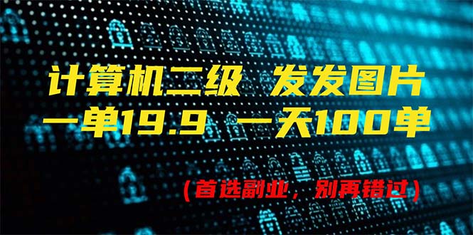 （11715期）计算机二级，一单19.9 一天能出100单，每天只需发发图片（附518G资料）-屈原聊项目