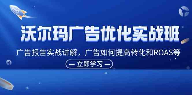 沃尔玛广告优化实战班，广告报告实战讲解，广告如何提高转化和ROAS等-屈原聊项目