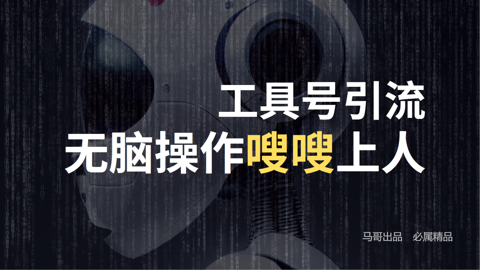 工具号高效引流法，嗖嗖上人，日引1000+，直接搬运，无脑操作-屈原聊项目