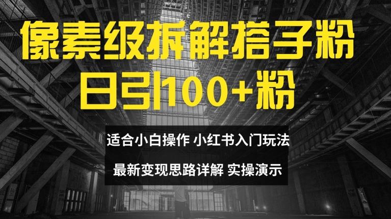 像素级拆解搭子粉，日引100+，小白看完可上手，最新变现思路详解【揭秘】-屈原聊项目