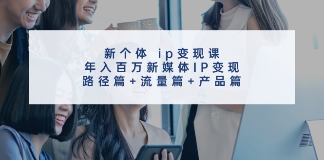 新个体ip变现课，年入百万新媒体IP变现，路径篇+流量篇+产品篇-屈原聊项目