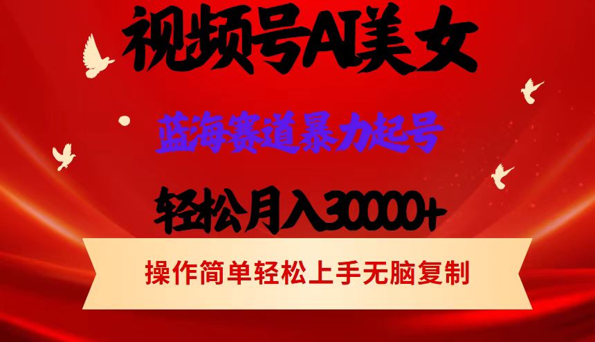 （12178期）视频号AI美女跳舞，轻松月入30000+，蓝海赛道，流量池巨大，起号猛，当…-屈原聊项目