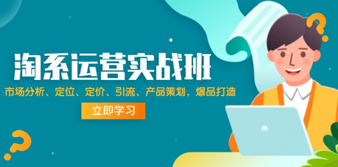 （12186期）淘系运营实战班：市场分析、定位、定价、引流、产品策划，爆品打造-屈原聊项目