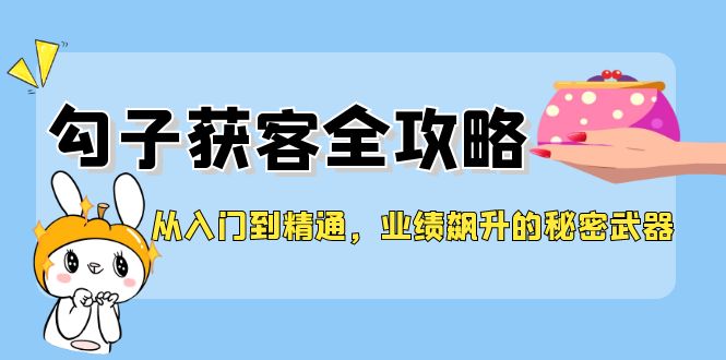 从入门到精通，勾子获客全攻略，业绩飙升的秘密武器-屈原聊项目