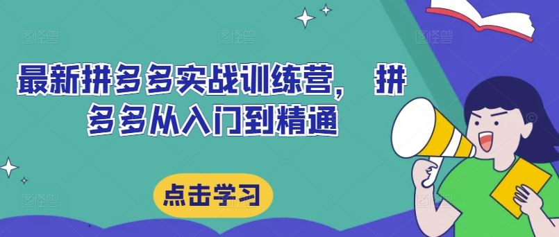 最新拼多多实战训练营， 拼多多从入门到精通-屈原聊项目