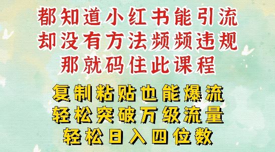 小红书靠复制粘贴一周突破万级流量池干货，以减肥为例，每天稳定引流变现四位数【揭秘】-屈原聊项目