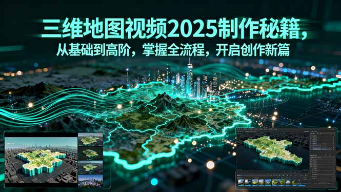 三维地图视频2025制作秘籍，从基础到高阶，掌握全流程，开启创作新篇-屈原聊项目