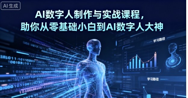 AI数字人制作与实战课程，助你从零基础小白到AI数字人大神-屈原聊项目