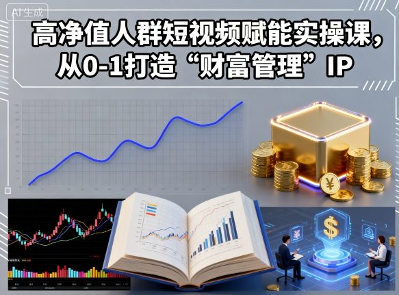 高净值人群短视频赋能实操课，从0-1打造“财富管理”IP-屈原聊项目
