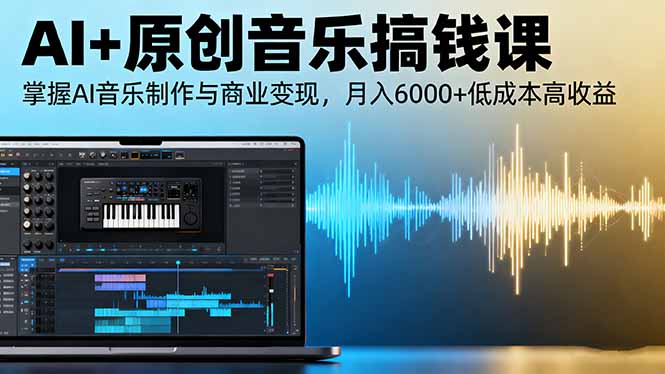 AI+原创音乐搞钱课：掌握AI音乐制作与商业变现，月入6000+低成本高收益-屈原聊项目