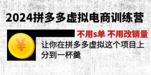 2024拼多多虚拟电商训练营 不用s单 不用改销量 在拼多多虚拟上分到一杯羹-屈原聊项目