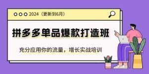 2024拼多多单品爆款打造班，充分应用你的流量，增长实战培训(更新6月)-屈原聊项目