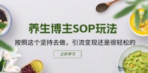 养生博主SOP玩法，按照这个坚持去做，引流变现还是很轻松的-屈原聊项目
