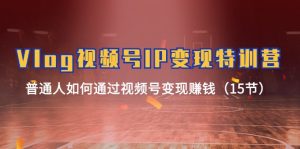 Vlog视频号IP变现特训营，普通人如何通过视频号变现赚钱（15节）-屈原聊项目