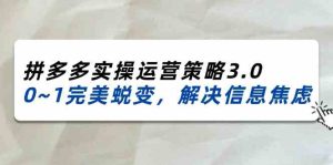 2024-2025拼多多实操运营策略3.0,0~1完美蜕变,解决信息焦虑(38节)-屈原聊项目