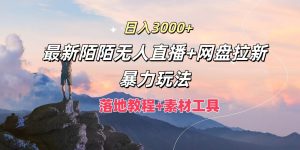 日入3000+，最新陌陌无人直播+网盘拉新暴力玩法，落地教程+素材工具-屈原聊项目