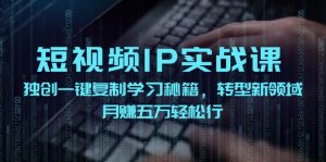 短视频IP实战课,独创一键复制学习秘籍,转战新领域,月赚五万轻松行-屈原聊项目