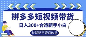 拼多多短视频带货日入300+,实操账户展示看就能学会-屈原聊项目