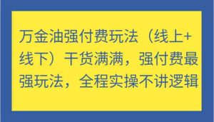 万金油强付费玩法(线上+线下)干货满满,强付费最强玩法,全程实操不讲逻辑-屈原聊项目