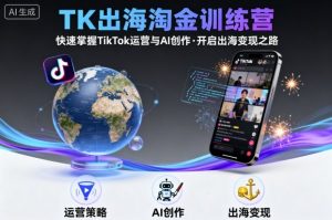 TK出海淘金训练营，助你快速掌握TikTok运营与AI创作，开启出海变现之路-屈原聊项目