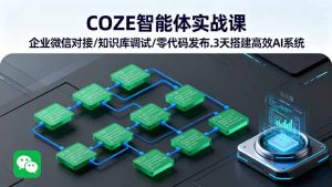 COZE智能体实战课 企业微信对接/知识库调试/零代码发布.3天搭建高效AI系统-屈原聊项目