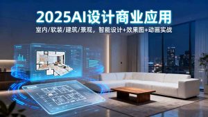 2025AI设计商业应用：室内/软装/建筑/景观，智能设计+效果图+动画实战-屈原聊项目