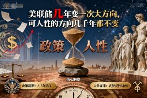 付费文章：美联储几年变一次大方向，可人性的方向几千年都不变-屈原聊项目