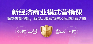 新经济商业模式营销课，握新媒体逻辑，解锁品牌营销与公私域运营之道-屈原聊项目