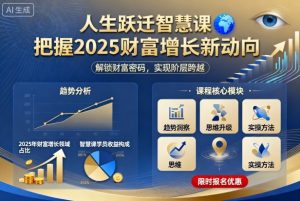 人生跃迁智慧课，把据2025财富增长新动向-屈原聊项目