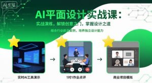 AI平面设计实战课,实战演练,解锁创意之门,掌握设计之道-屈原聊项目