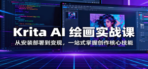 Krita AI 绘画实战课：从安装部署到变现，一站式掌握创作核心技能-屈原聊项目