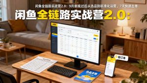 闲鱼全链路实战营2.0：9月新规过后从选品到标准化运营，7天快速出单-屈原聊项目