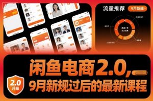 闲鱼电商2.0，9月新规过后的最新课程-屈原聊项目