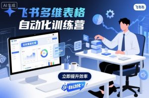 飞书多维表格自动化训练营,手把手教你告别重复处理,用多维表格开启高效办公新模式-屈原聊项目