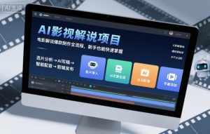 AI影视解说项目,电影解说爆款制作全流程,新手也能快速掌握-屈原聊项目