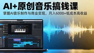 AI+原创音乐搞钱课：掌握AI音乐制作与商业变现，月入6000+低成本高收益-屈原聊项目