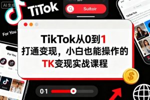 TikTok从0到1打通变现,小白也能操作的TK变现实战课程-屈原聊项目
