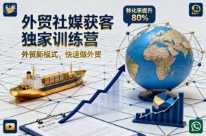 外贸社媒获客独家训练营,外贸新模式,快速做外贸-屈原聊项目