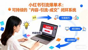 小红书引流爆单术:构建一套低成本 可持续的“内容-引流-成交”闭环系统-屈原聊项目