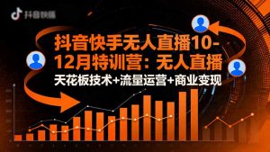 抖音快手无人直播10-12月特训营:无人直播天花板技术+流量运营+商业变现-屈原聊项目