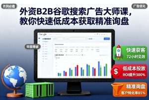 外资B2B谷歌搜索广告大师课,教你快速低成本获取精准询盘-屈原聊项目