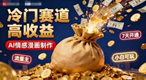 公众号冷门赛道,用AI做情感漫画,7天开通流量主,操作简单,小白可玩-屈原聊项目