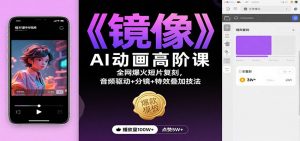 《镜像》AI动画高阶课:全网爆火短片复刻,音频驱动+分镜+特效叠加技法-屈原聊项目