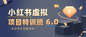 小红书虚拟项目特训班6.0 ,养号/选品/自动发货/爆款笔记(含40节视频课)-屈原聊项目