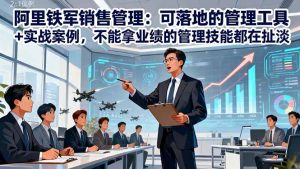 阿里铁军销售管理:可落地的管理工具+实战案例,不能拿业绩的管理都在扯淡-屈原聊项目