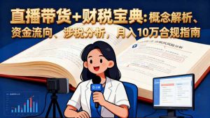 直播带货+财税宝典:概念解析、资金流向、涉税分析,月入10万合规指南-屈原聊项目