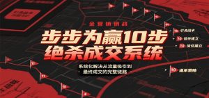 步步为赢10步绝杀成交系统，系统化解决从流量吸引到最终成交的完整链路-屈原聊项目