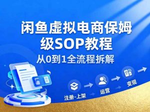 闲鱼虚拟电商，月入轻松过1W，保姆级SOP教程-屈原聊项目