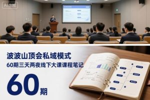 波波山顶会私域模式60期三天两夜线下大课课程笔记(文档)-屈原聊项目